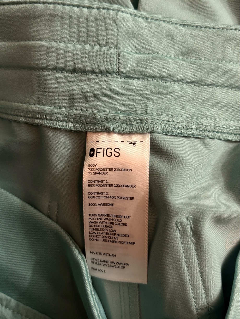 Figs Zamora Women’s Teal Jogger Scrubs with Utility Pocket - Picture 12 of 15
